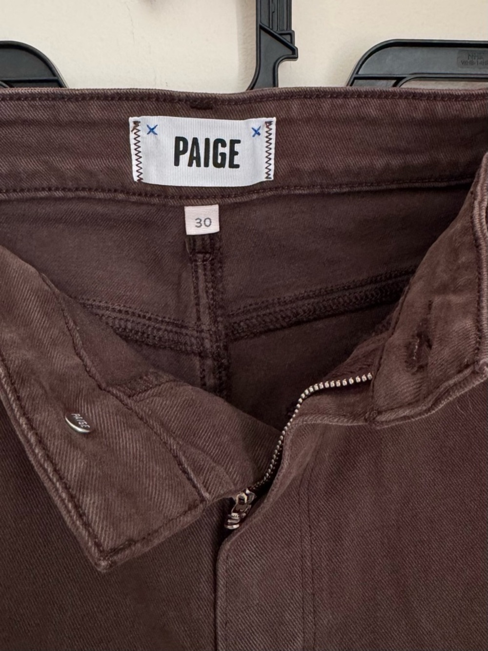 PAIGE Anessa High Rise Wide Leg Ankle Jeans Size 30 Chocolate Brown NWT - Picture 6 of 8